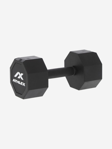 Гантель гексагональная обрезиненная Athlex, 10 кг